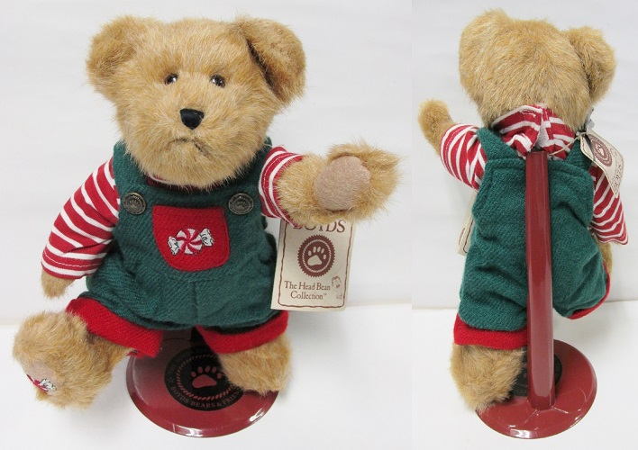 904215 Jr. Mintly with Boyds Stand<BR>Boyds 10" Tall Plush Dressed Bear<br> (click picture for full decription)